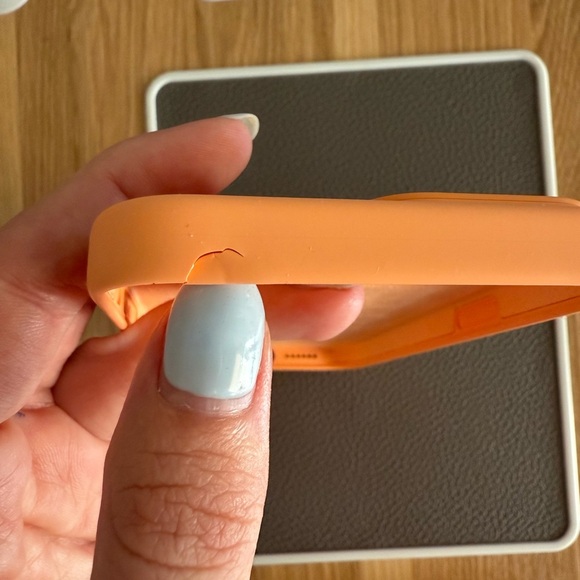 Apple Silicone MagSafe iPhone 15 Pro Max Case - Orange - Picture 2 of 5